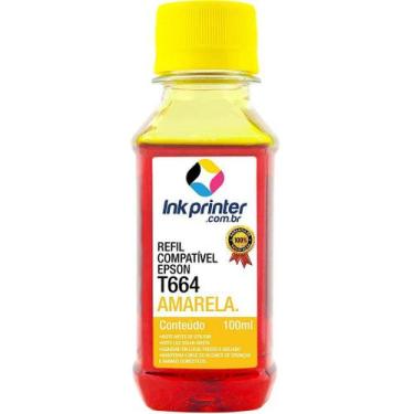 Imagem de Tinta para Epson L656 - Amarelo - Compatível InkPrinter (T664 - 100ml)