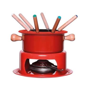 Imagem de Conjunto para Fondue Vermelho Inox 16 cm Mimo Style ASF22162