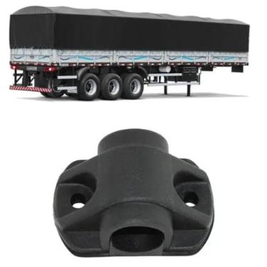Imagem de Abraçadeira de Varão para Carreta, Suporte de Fixação em Plástico Preto, Peça de Reposição para Carrocerias (Ø 27 mm)