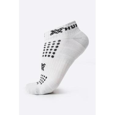 Imagem de Meia Curta para Corrida HUPI Running Pro Branco - Tamanho Plus 42-46, 