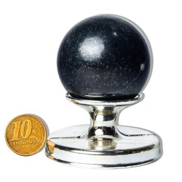 Imagem de 01 Esfera Quartzo Preto Natural 4 a 6cm 100 a 200g Tipo B - Cristaisde