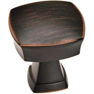 Imagem de Amerock | Puxador de armário | Bronze polido a óleo | 32 mm de comprimento | Estatura | 1 pacote | Puxador de gaveta | Ferragens de armário