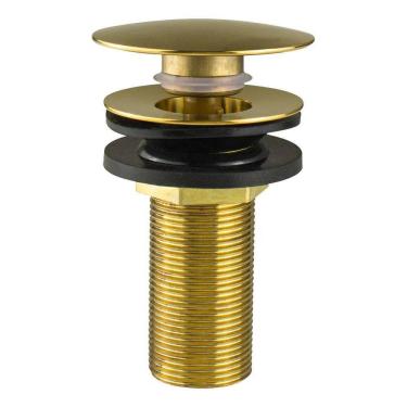 Imagem de 2X Válvula Ralo Click Dourado Gold Brilhante Para Pia Lavató