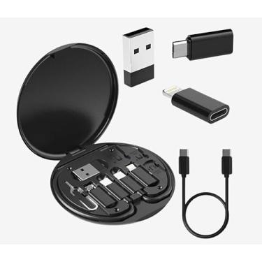 Imagem de Adaptador USB-C Universal 5 em 1, Cabo de Dados e Carregamento 60W, Compatível com iPhone e Android