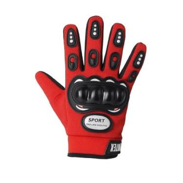 Imagem de Luva Motoqueiro Motoboy Sport Motocross Vermelho com Dedo - LuaTek