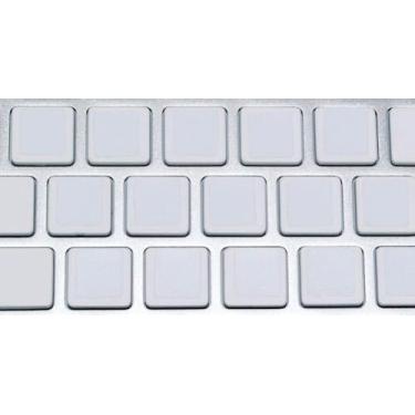 Imagem de Adesivo de etiqueta de atalhos brancos em branco para teclado autoadesivo