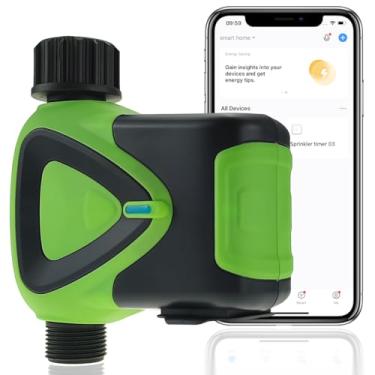 Imagem de Temporizador de água para mangueira de jardim, temporizador de irrigação de mangueira inteligente com aplicativo Tuya/Smart Life (conexão Zigbee), sistema de irrigação automática de plantas