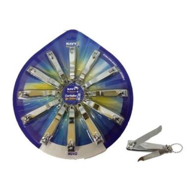 Imagem de Cartela 12 Cortador De Unha Grande Aço Inox  - Mb