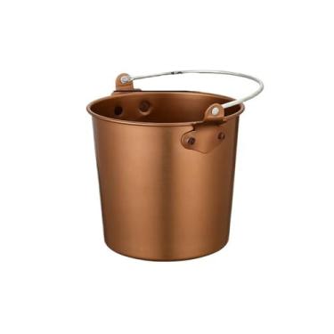 Imagem de balde de vinho Balde de pelota gelo criativo balde barra enchimento lanche mini tamanho pequeno vinho portátil Refrigerador de cerveja(Brown)