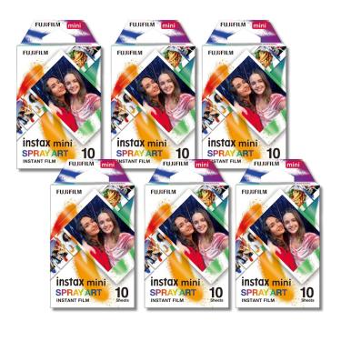 Imagem de Kit 6 Filmes Instantâneo Fujifilm Instax Mini Spray Art - 10 Poses Cada