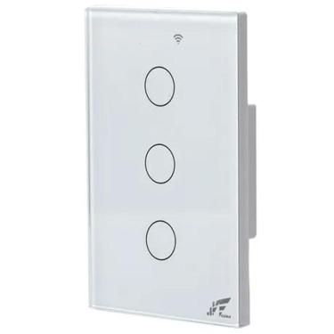 Imagem de Interruptor Inteligente Wifi 3 Botão-Touch Smartonoff Parede