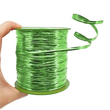 Imagem de HAHIYO 300 metros/1050 pés/320 m laços torcidos de metal verde para pão doce planta café jardim celofane sacos de presente plástico festa de Halloween bolo e projetos de artesanato