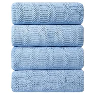 Imagem de Ycosy Pacote com 4 toalhas de banho de microfibra extragrande, 89 x 178 cm, 600 g/m2, menos fiapos, altamente absorventes, super macias e de secagem rápida, toalhas de banho grandes, perfeitas para