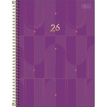 Imagem de Tilibra - Agenda Executiva Espiral Diária 20 x 27,5 cm Spot Feminina 2026 - Roxa