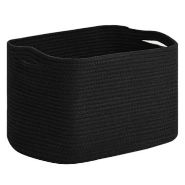 Imagem de ICERZCZ Cesta de armazenamento de corda de algodão para organização, cestas decorativas fofas para presentes vazias, caixas organizadoras para brinquedos de cachorro, lavanderia de bebê, 43 x 33 x 23