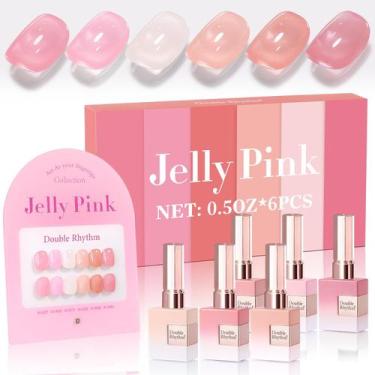 Imagem de Conjunto de esmalte em gel Double Rhythm, 6 unidades, frasco da mesma 