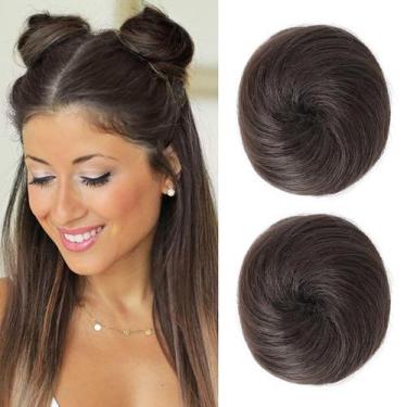 Imagem de Extensões de coque de cabelo REECHO Mini Claw Clip Messy Cat Ears x2
