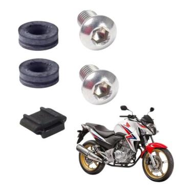 Imagem de Kit Parafuso Coxim Protetor Escapamento Cg Fan Cg 150 Titan - TRIBAL