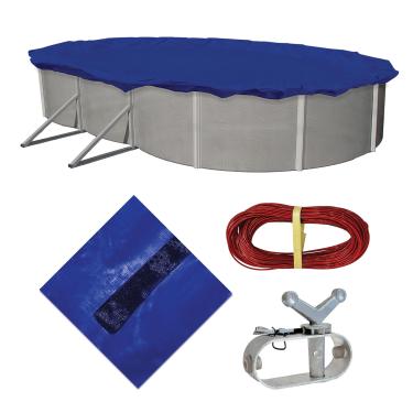 Imagem de Blue Wave BWC916 Capa de inverno para piscina acima do solo oval de 15 anos, 3,6 m x 6 m, azul royal