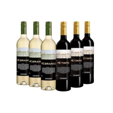 Imagem de Kit 6x Vinhos Português Esporão Pé Tinto e Pé Branco 750 mL