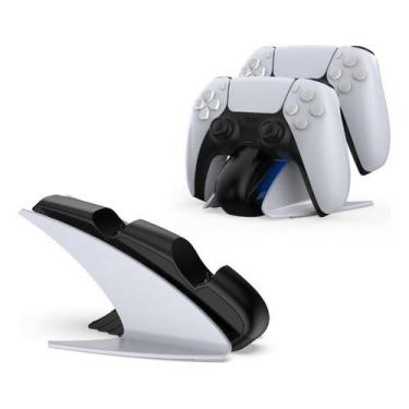 Imagem de Suporte Base Dock Carregador 2 Controles Com Led Para Ps5 - Dobe, Bran