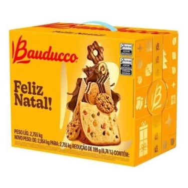 Imagem de Cesta De Natal Bauducco Grande Caixa 2,755kg 19 Itens