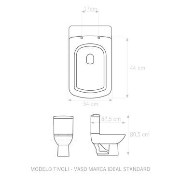 Imagem de Tampa Vaso Tivoli Amendoa Caramelo Tampa Vaso Ideal Mdf