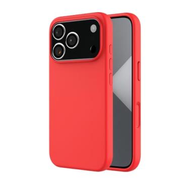 Imagem de Capa Capinha Case Premium Compatível Com iPhone 17 Pro Max Aveludada Anti Impacto Reforçada Silicone Emborrachado Com Proteção De Câmera (VERMELHO)