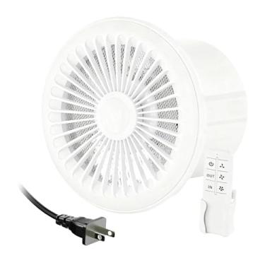 Imagem de Generic Exaustor de banheiro de 3 velocidades, 2300 RPM, silencioso, fácil de instalar, montagem na parede, ventilador de ventilação bidirecional para