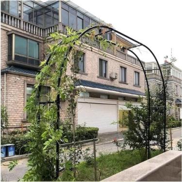 Imagem de Arco De Jardim, Grande Arco De Jardim De Metal Para Plantas Trepadeiras, Arco De Rosa Forte E Durável, Treliça De Pérgola De Gazebo De Tubo De Ferro Resistente às Intempéries, Black, W1.4M*H2.3M