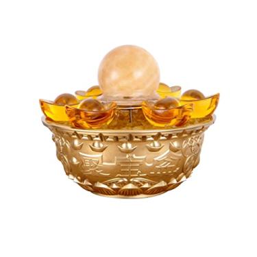 Imagem de XFNVXC Fonte decorativa para interior, fonte de mesa, cobre puro, cornucópia, fonte de água corrente, decoração de secretária, artesanato, casa, sala de estar, decoração Rockery, fonte para casa