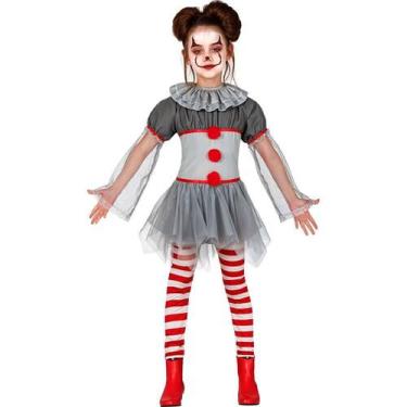 Imagem de Fantasia Halloween Infantil pra Meninas Palhaça Assassina de Luxo com 
