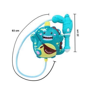 Imagem de Mochila de pistola de água recarregável com design de crocodilo - Ligh