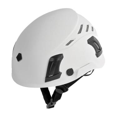 Imagem de harayaa Capacete de escalada Half Dome ajustável para adultos, capacete rígido para bicicleta de drift, busca de espeleologia, esportes de skate, Branco