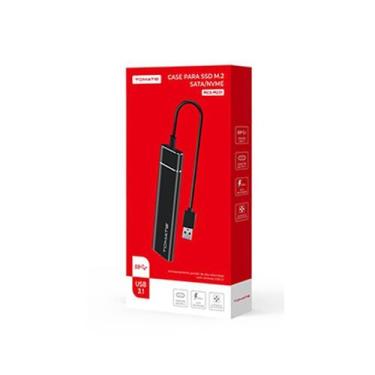 Imagem de CASE PARA SSD M2 SATA/NVME USB 3.1 TOMATE MCS-M231 - Alta Velocidade e