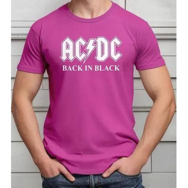 Imagem de Camisa Camiseta Adulto Masculina Feminina Algodão Banda de Rock AC DC 