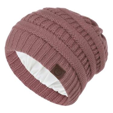 Imagem de Gorro Zando forrado de cetim para mulheres e homens, rosa quente de in