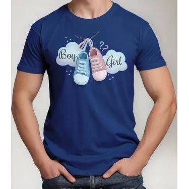 Imagem de Camiseta Camisa Algodão Feminina Masculina Adulto Chá Revelação Boy ou