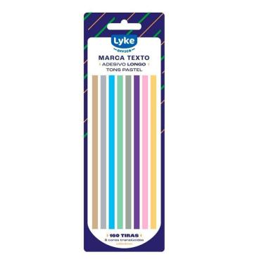 Imagem de Marca Texto De Tiras Adesivas Cores Pastel 01Und Lyke