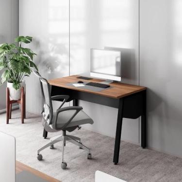 Imagem de Escrivaninha 1,20m Tampo Chanfrado c/ Caixa de Tomadas F5 - F5 Office 