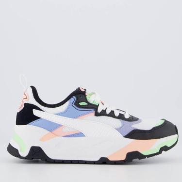 Imagem de Tenis Puma Trinty Preto e Azul Feminino, 36