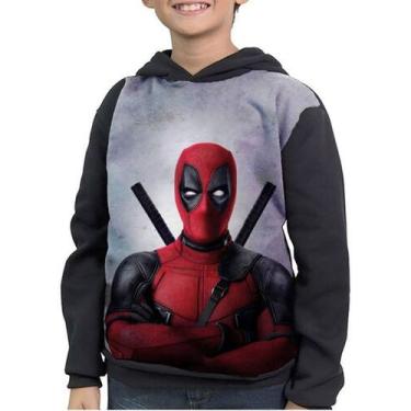 Imagem de Casaco Moletom Infantil Tagarela Deadpool Mercenário - smoke, Preto, 3