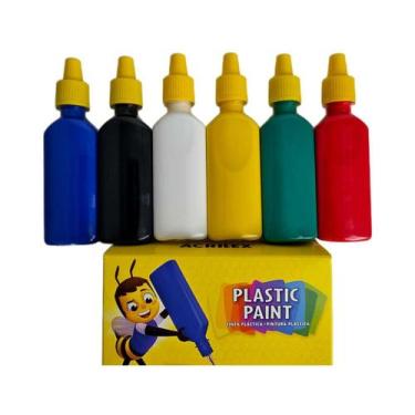 Imagem de Tinta Pintura Plástica Plastic Paint kit 6 Cores 23g - Acrilex