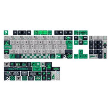 Imagem de Keycaps Redragon Harry Potter Hogwarts Slytherin Cinza e Verde