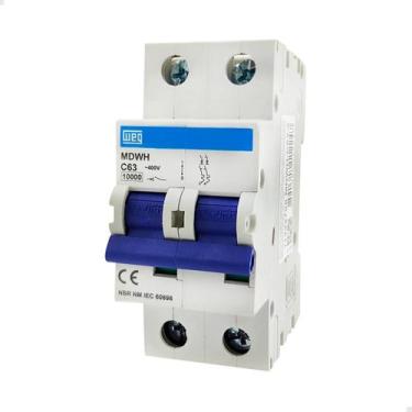 Imagem de Minidisjuntor bipolar-c-63a mdwh weg