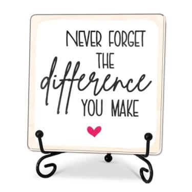 Imagem de Placa acrílica, nunca se esqueça da diferença que você faz, decoração de mesa inspiradora de 10 cm para decoração e acessórios de casa e escritório -A110