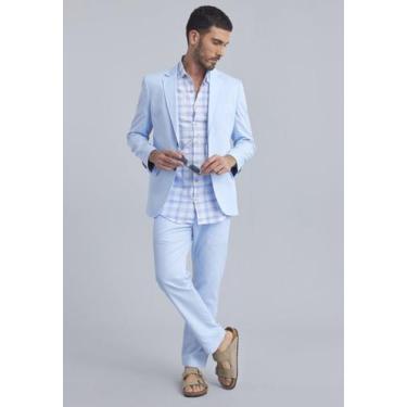 Imagem de Terno Slim Masculino Gabardine Azul Bebê Jordhan, Azul bebê, 56