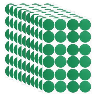Imagem de Adesivos redondos coloridos de 3 cm, 25 peças de etiquetas adesivas removíveis de codificação para escritório, loja, casa, sala de aula, classificação, verde