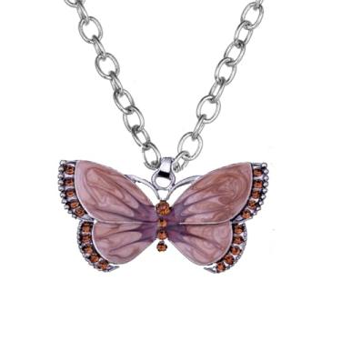 Imagem de Colar de borboleta para mulheres, pingente de borboleta, pingente de borboleta, Natal, aniversário, presentes para irmã e filha, One Size, Aço inoxidável, Sem Pedra Preciosa