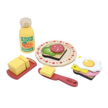 Imagem de Kit Lanche, da NewArt - Brinquedo de Madeira da Coleção Comidinhas ou Minicozinha - Cód. 397